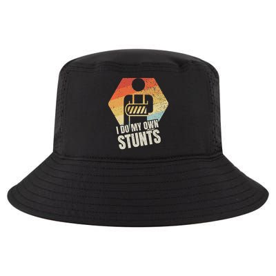 I Do My Own Stunts Broken Arm Gifts Funny Injury Cool Comfort Performance Bucket Hat