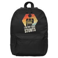 I Do My Own Stunts Broken Arm Gifts Funny Injury 16 in Basic Backpack