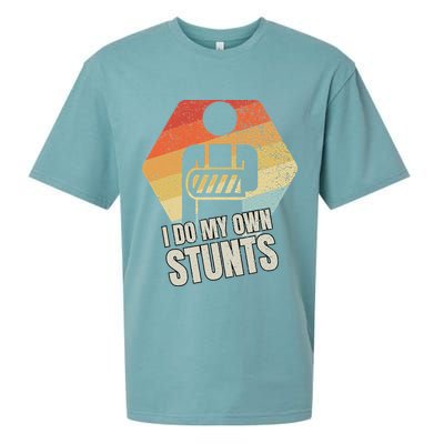 I Do My Own Stunts Broken Arm Gifts Funny Injury Sueded Cloud Jersey T-Shirt