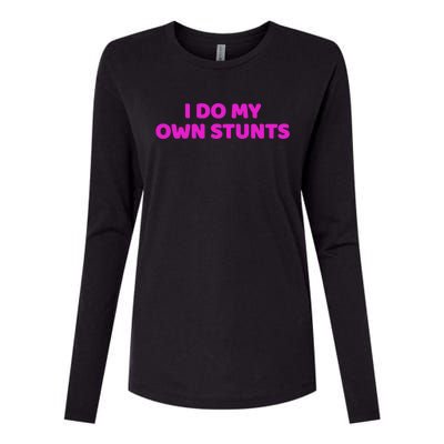 I Do My Own Stunts Get Well Soon Accident Gift Womens Cotton Relaxed Long Sleeve T-Shirt