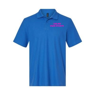 I Do My Own Stunts Get Well Soon Accident Gift Softstyle Adult Sport Polo