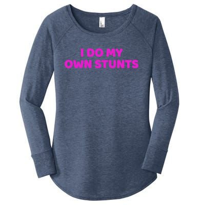 I Do My Own Stunts Get Well Soon Accident Gift Women's Perfect Tri Tunic Long Sleeve Shirt