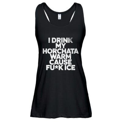 I Drink My Horchata Warm Cause Fck Ice Deportation Protest Ladies Essential Flowy Tank