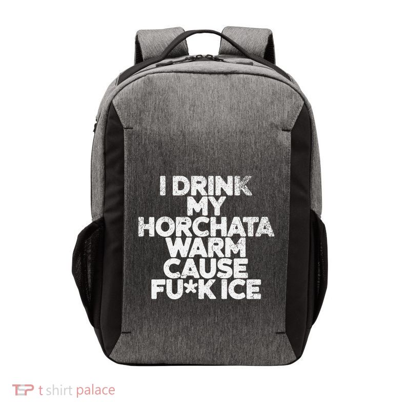 I Drink My Horchata Warm Cause Fck Ice Deportation Protest Vector Backpack