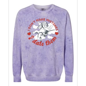 I Don't Make Mistakes I Date Them Cupid Colorblast Crewneck Sweatshirt