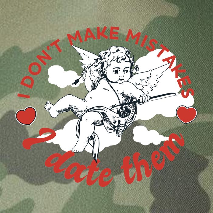 I Don't Make Mistakes I Date Them Cupid Legacy Tie Dye Trucker Hat
