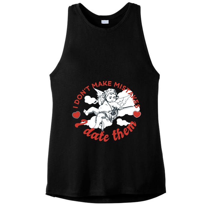 I Don't Make Mistakes I Date Them Cupid Ladies PosiCharge Tri-Blend Wicking Tank
