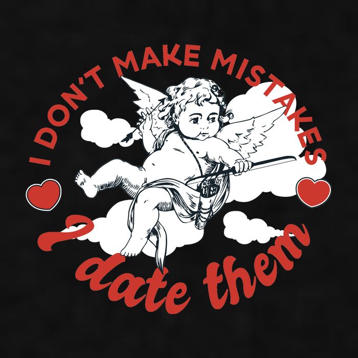 I Don't Make Mistakes I Date Them Cupid Ladies PosiCharge Tri-Blend Wicking Tank