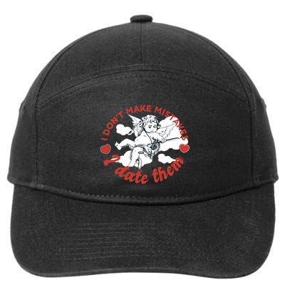 I Don't Make Mistakes I Date Them Cupid 7-Panel Snapback Hat