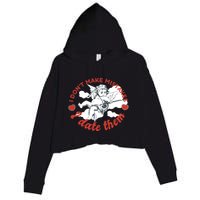 I Don't Make Mistakes I Date Them Cupid Crop Fleece Hoodie