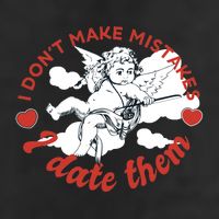 I Don't Make Mistakes I Date Them Cupid Crop Fleece Hoodie