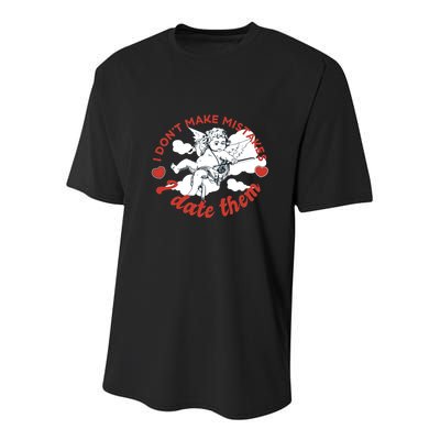I Don't Make Mistakes I Date Them Cupid Youth Performance Sprint T-Shirt