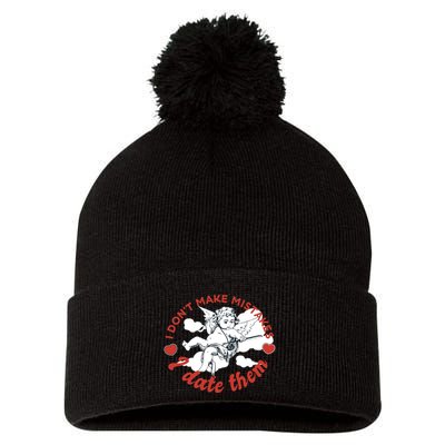 I Don't Make Mistakes I Date Them Cupid Pom Pom 12in Knit Beanie