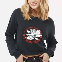 I Don't Make Mistakes I Date Them Cupid Cropped Pullover Crew