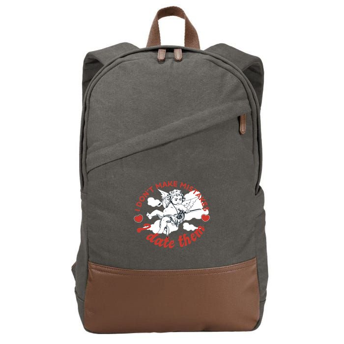 I Don't Make Mistakes I Date Them Cupid Cotton Canvas Backpack