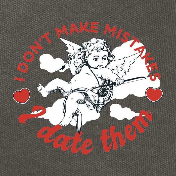 I Don't Make Mistakes I Date Them Cupid Cotton Canvas Backpack