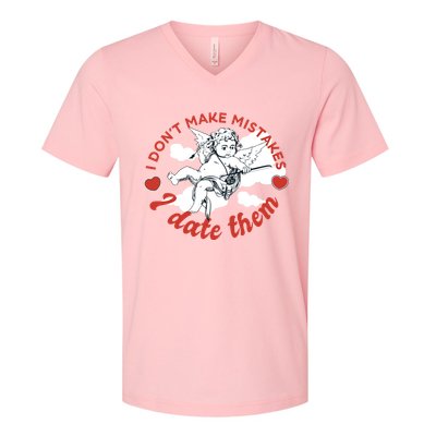 I Don't Make Mistakes I Date Them Cupid V-Neck T-Shirt