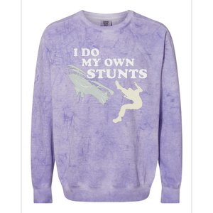 I Do My Own Stunts Snowmobile Snow Machine All Colorblast Crewneck Sweatshirt