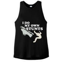 I Do My Own Stunts Snowmobile Snow Machine All Ladies PosiCharge Tri-Blend Wicking Tank