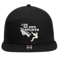 I Do My Own Stunts Snowmobile Snow Machine All 7 Panel Mesh Trucker Snapback Hat