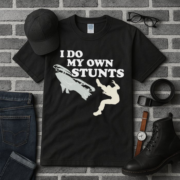 I Do My Own Stunts Snowmobile Snow Machine All Tall T-Shirt