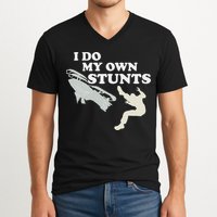 I Do My Own Stunts Snowmobile Snow Machine All V-Neck T-Shirt