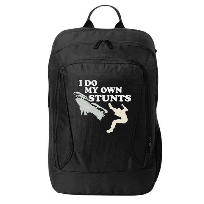I Do My Own Stunts Snowmobile Snow Machine All City Backpack
