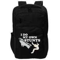 I Do My Own Stunts Snowmobile Snow Machine All Impact Tech Backpack