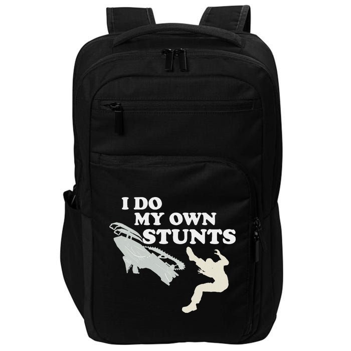 I Do My Own Stunts Snowmobile Snow Machine All Impact Tech Backpack