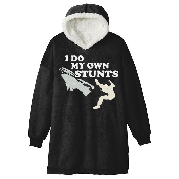 I Do My Own Stunts Snowmobile Snow Machine All Hooded Wearable Blanket