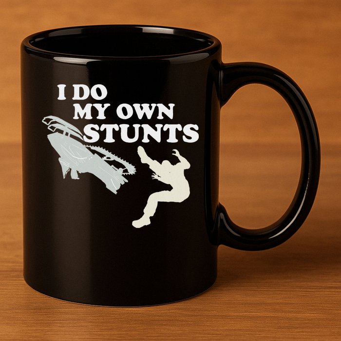 I Do My Own Stunts Snowmobile Snow Machine All 11oz C Handle Ceramic Mug