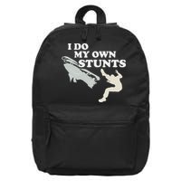 I Do My Own Stunts Snowmobile Snow Machine All 16 in Basic Backpack