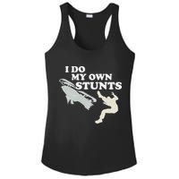 I Do My Own Stunts Snowmobile Snow Machine All Ladies PosiCharge Competitor Racerback Tank