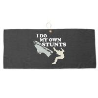 I Do My Own Stunts Snowmobile Snow Machine All Large Microfiber Waffle Golf Towel