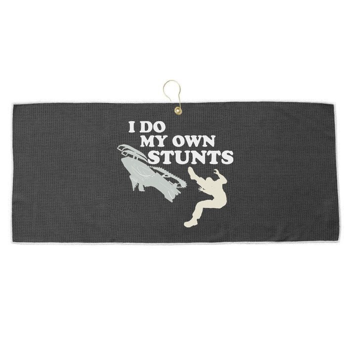 I Do My Own Stunts Snowmobile Snow Machine All Large Microfiber Waffle Golf Towel