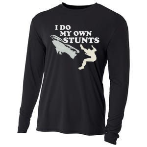 I Do My Own Stunts Snowmobile Snow Machine All Cooling Performance Long Sleeve Crew