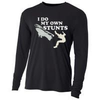 I Do My Own Stunts Snowmobile Snow Machine All Cooling Performance Long Sleeve Crew