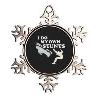 I Do My Own Stunts Snowmobile Snow Machine All Metallic Star Ornament