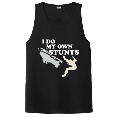 I Do My Own Stunts Snowmobile Snow Machine All PosiCharge Competitor Tank