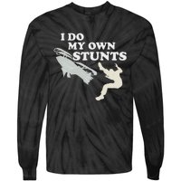 I Do My Own Stunts Snowmobile Snow Machine All Tie-Dye Long Sleeve Shirt