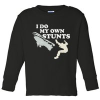 I Do My Own Stunts Snowmobile Snow Machine All Toddler Long Sleeve Shirt