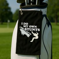 I Do My Own Stunts Snowmobile Snow Machine All Golf Towel