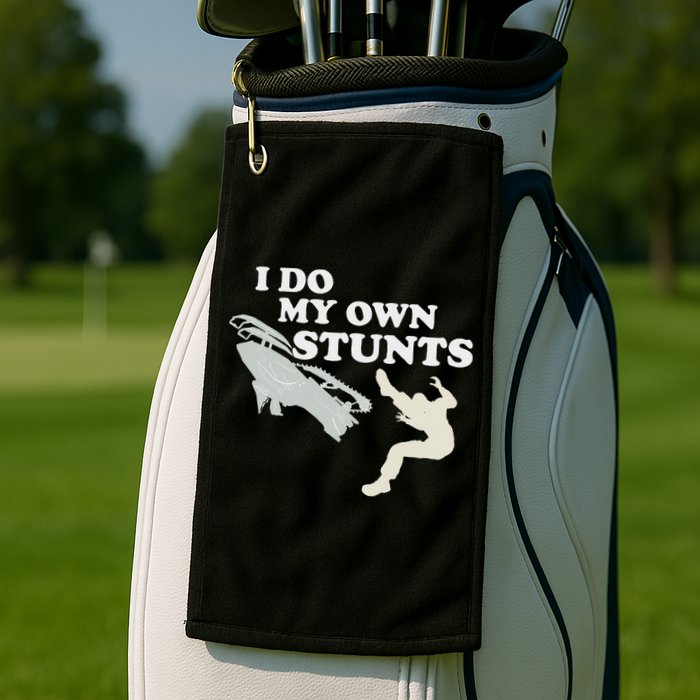 I Do My Own Stunts Snowmobile Snow Machine All Golf Towel