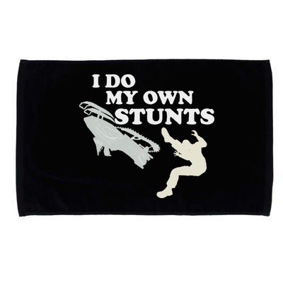 I Do My Own Stunts Snowmobile Snow Machine All Microfiber Hand Towel
