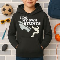 I Do My Own Stunts Snowmobile Snow Machine All Kids Hoodie