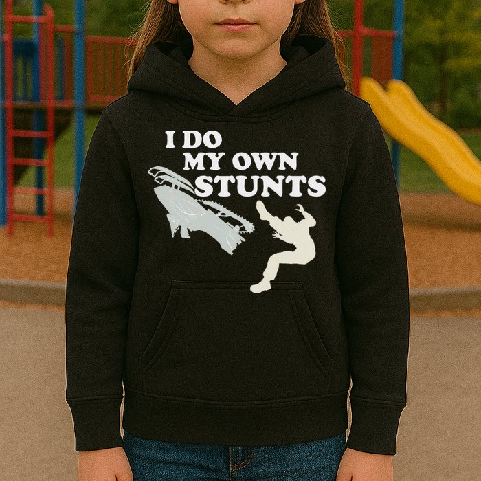 I Do My Own Stunts Snowmobile Snow Machine All Kids Hoodie