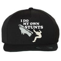 I Do My Own Stunts Snowmobile Snow Machine All Wool Snapback Cap