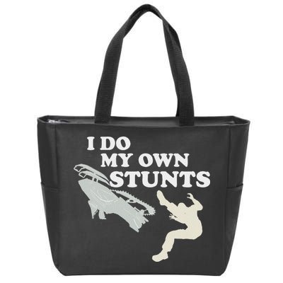 I Do My Own Stunts Snowmobile Snow Machine All Zip Tote Bag