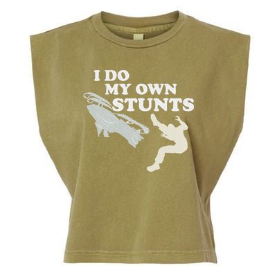 I Do My Own Stunts Snowmobile Snow Machine All Garment-Dyed Women's Muscle Tee