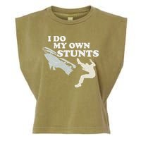 I Do My Own Stunts Snowmobile Snow Machine All Garment-Dyed Women's Muscle Tee